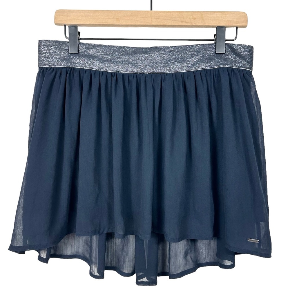 Hollister Flowy Sheer Mini Skirt Size L Y2K Fairy Preppy Ballet Feminine Dainty